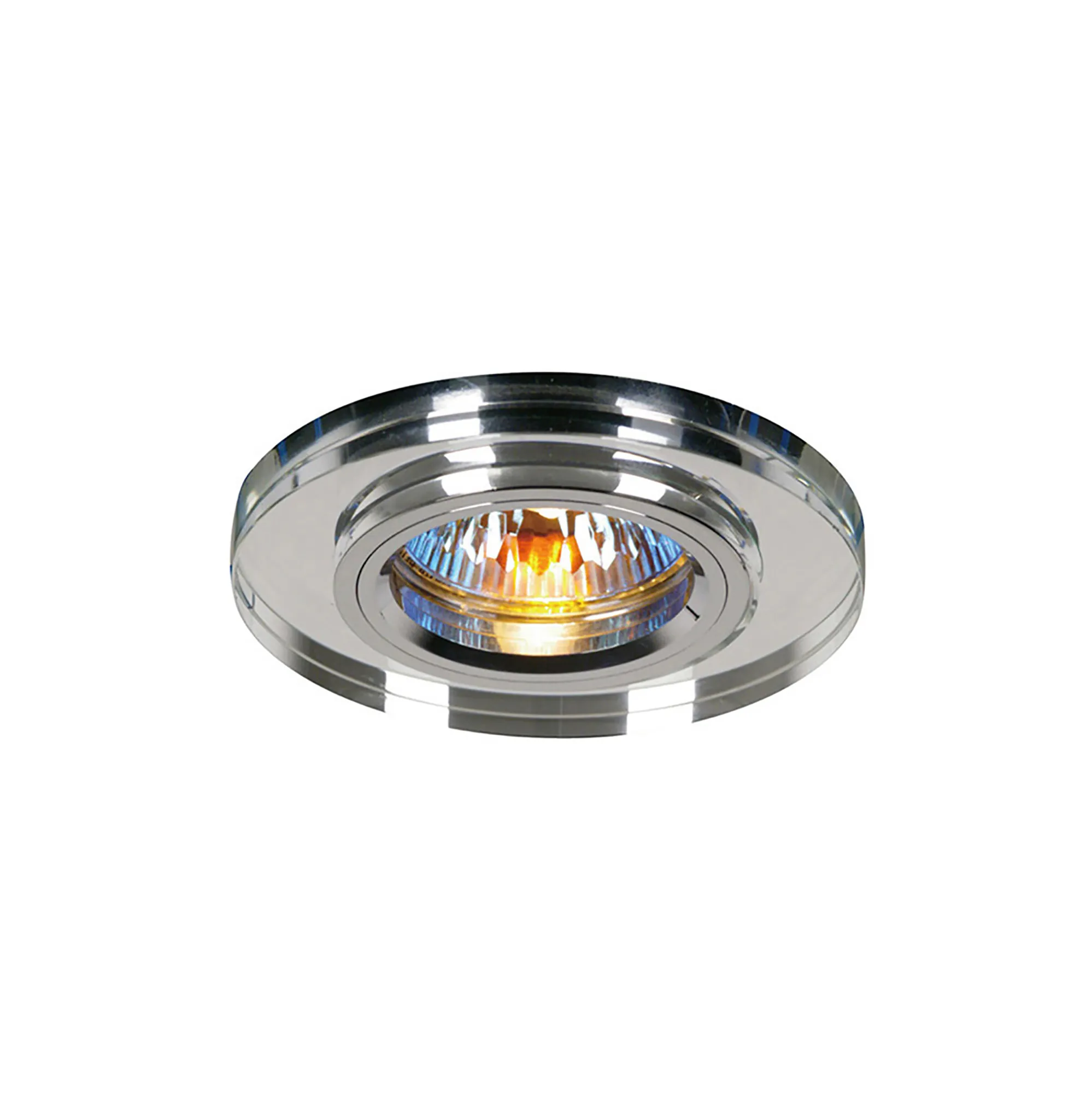 IL30806CH  Crystal Downlight Shallow Round Rim Only Clear